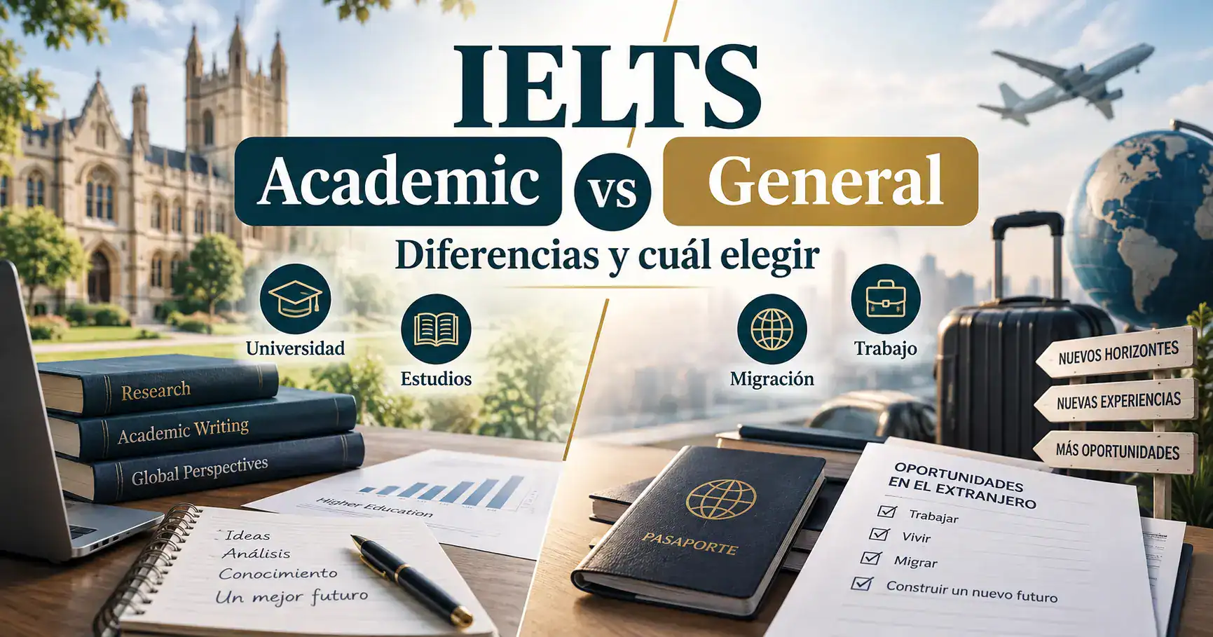 Diferencias entre IELTS Academic y IELTS General Training